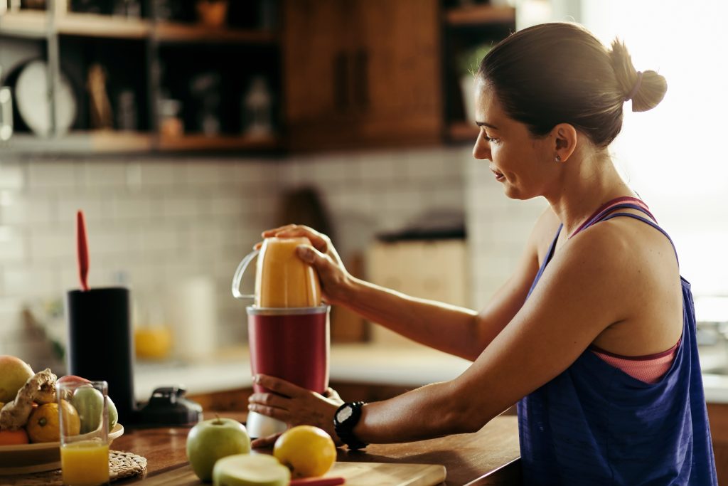 Starting her day with healthy habits!